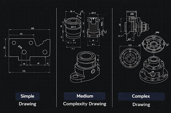 create autocad 2d drawings from PDF, sketch or image