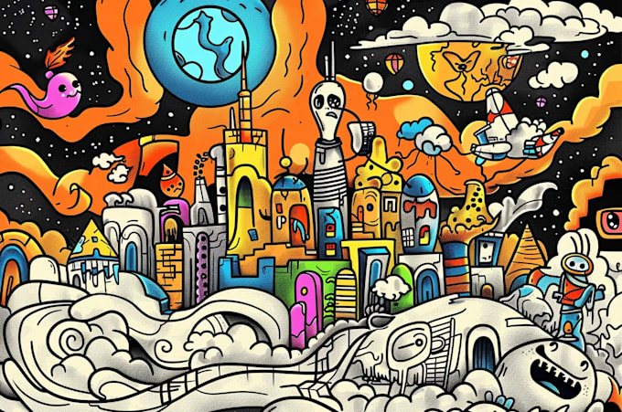 create doodle illustration for any project