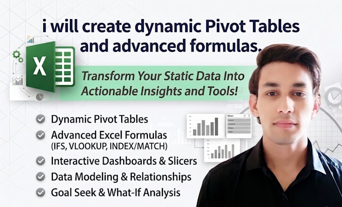 create dynamic pivot tables and advanced formulas