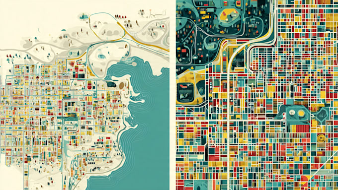 do map design for custom events, festivals, and vector map illustrations