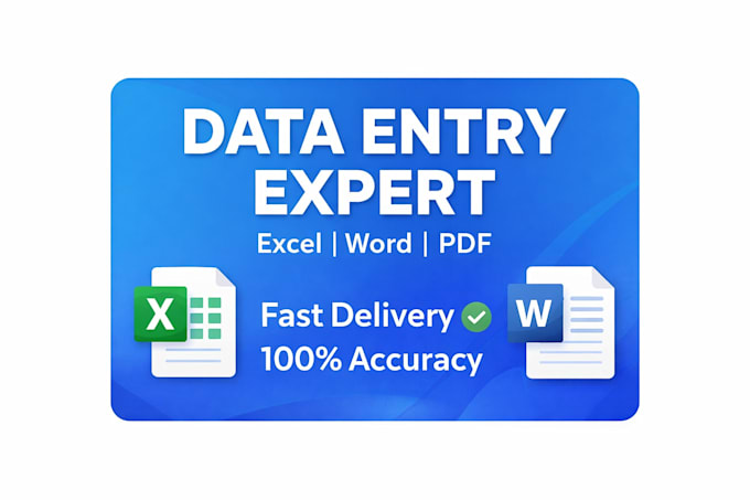 do data entry pdf to excel word and typing work