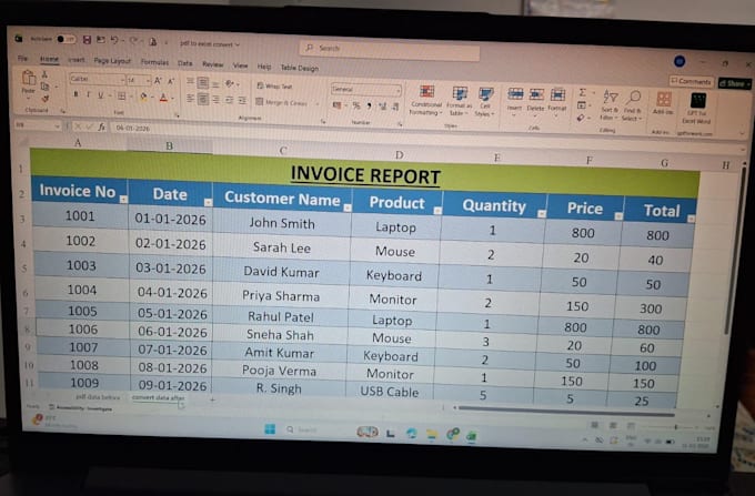 convert pdf to excel file