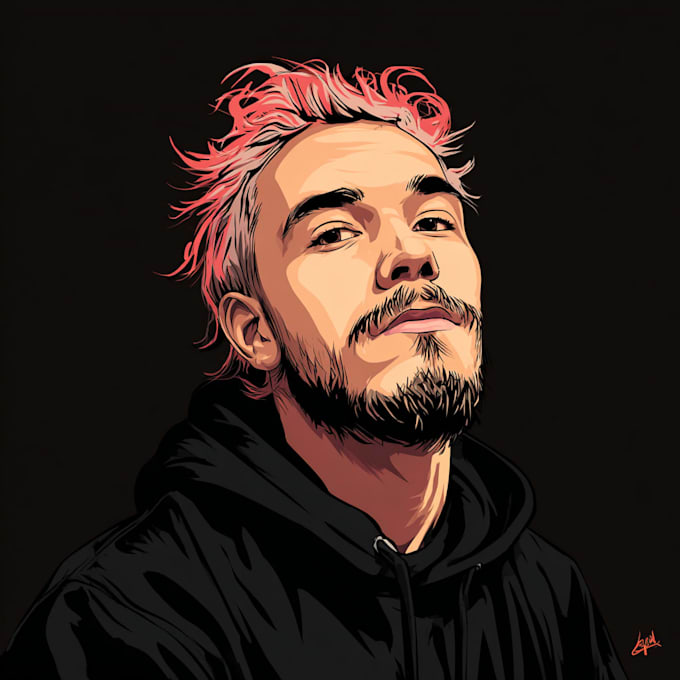 draw amazing vector cartoon portrait