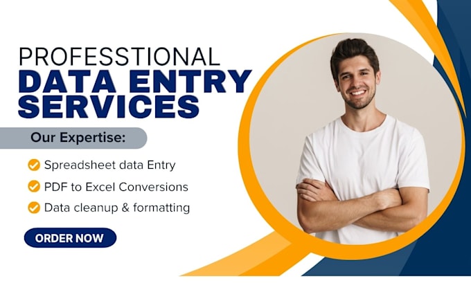 do excel data entry, spreadsheet cleanup, PDF data conversion in 24h
