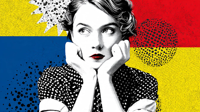 draw pop art portrait in roy lichtenstein style