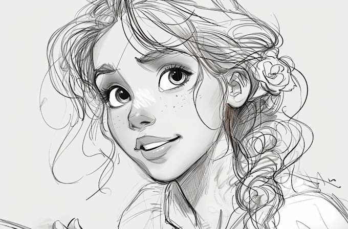 unique style disney cartoon sketch