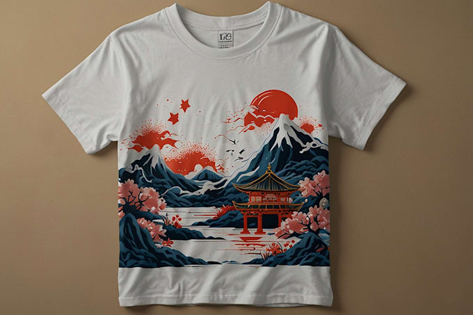 illustrate a japanese t shirt design