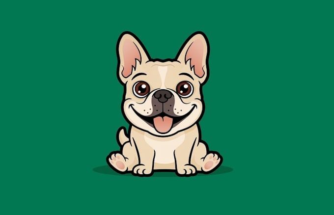 design french bulldog mascot orthodontic practice logo