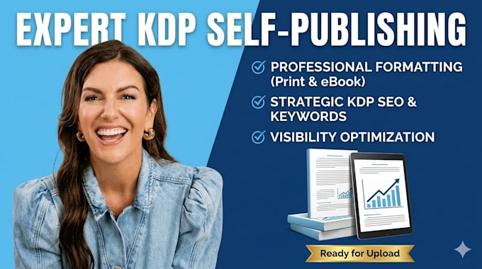 do expert amazon KDP formatting and KDP SEO for self publishing
