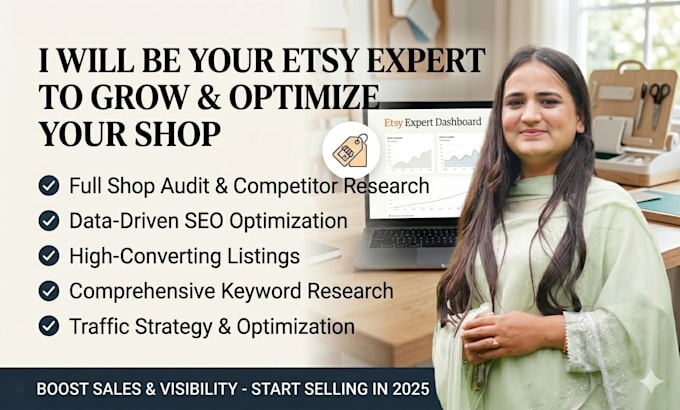 be your etsy expert to grow and optimize your etsy shop