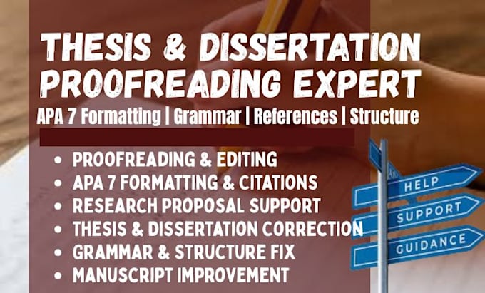 edit and proofread thesis, dissertation, and research proposal