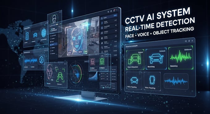 build cctv app, camera web app, face detection app, voice detection, yolo object