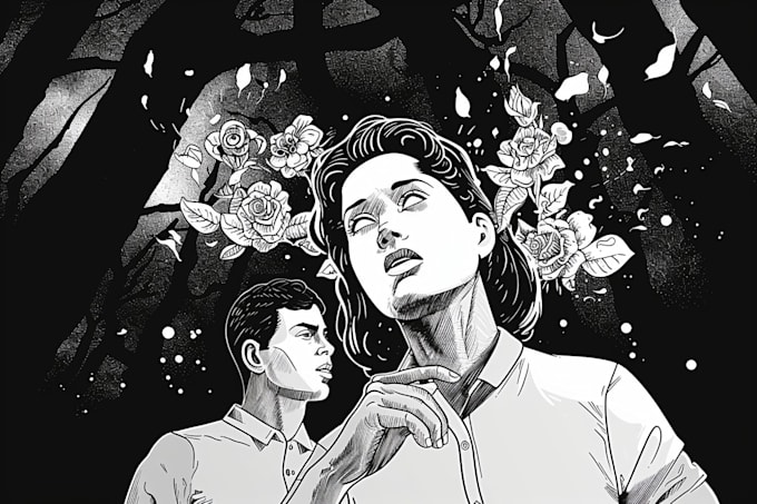 draw black and white illustrations