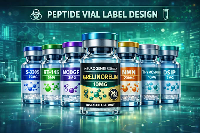 Vial Label Examples Design peptide vial label, vial label design, product label design by ...