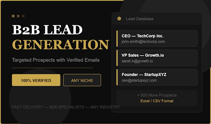 provide targeted b2b lead generation with verified emails
