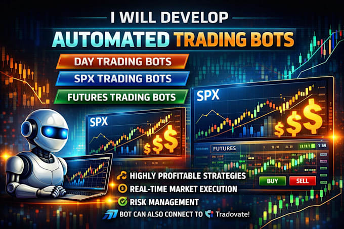 develop profitable day trading bot, spx trading, tradovate, futures trading bot