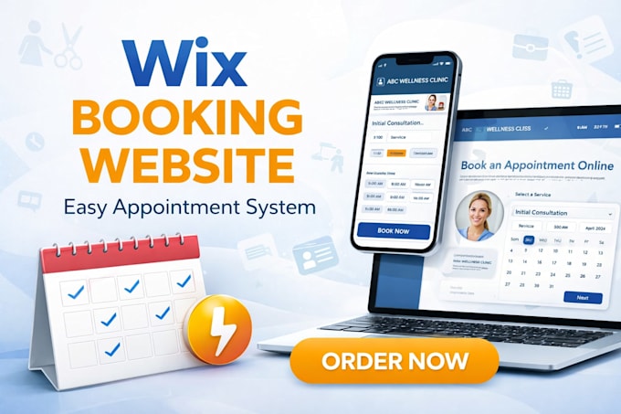create a wix service website with booking functionality