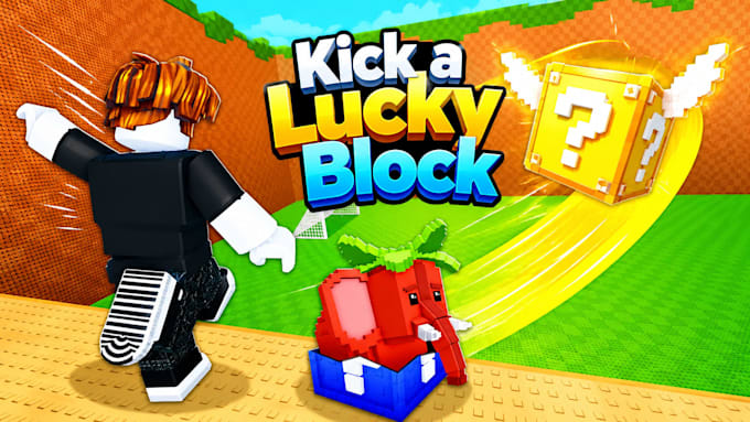 develop kick a lucky block, roblox game developer, brainrot game, roblox modeler