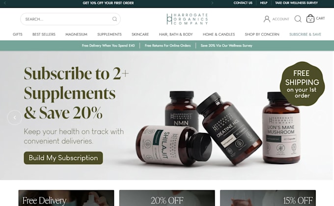 design nootropic website, brain supplement website brain health supplement store