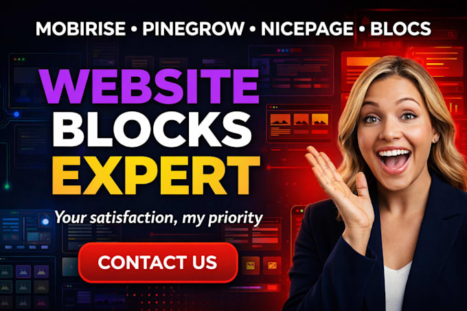 design custom blocs nicepage pinegrow website block mobirise