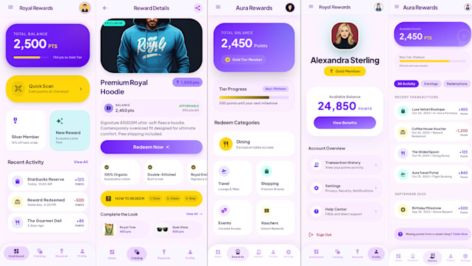 develop a customer loyalty app with rewards and points system