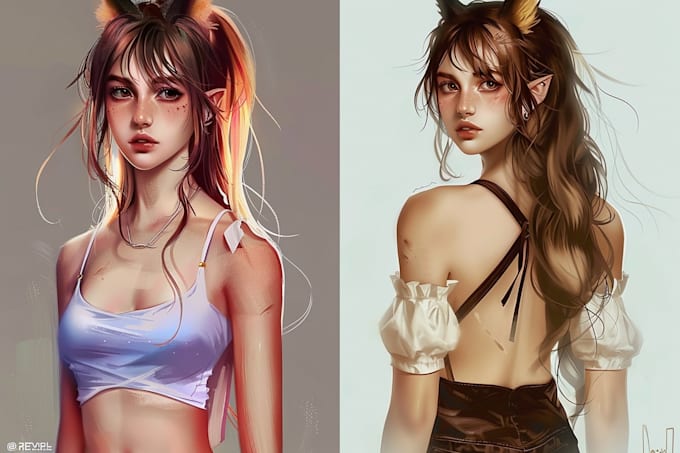 draw a semi realistic character