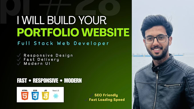 Crear un sitio web de portafolio moderno usando html css javascript o react
