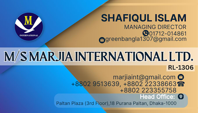 design a moderate business card for your company