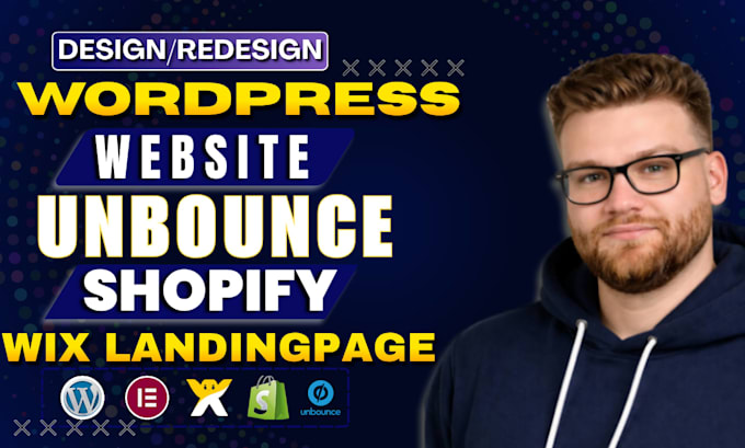 create high converting unbounce landing page, wordpress shopify wix landing page
