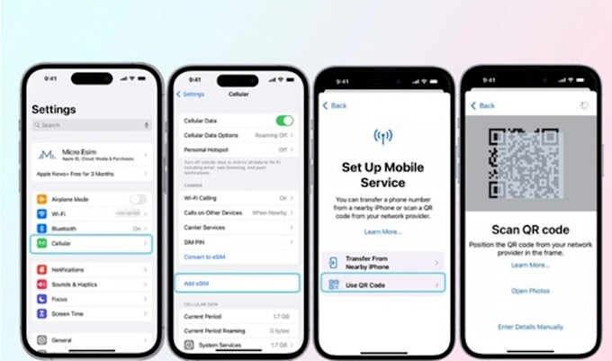 develop esim activation app, virtual sim app, cellular data app, linphone app
