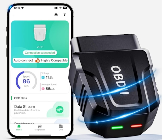 develop a custom obd2 scanner app, car diagnostics app, car health maintenance