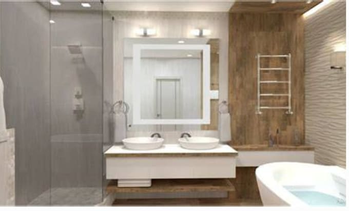 do 3d interior bathroom, kitchen, livingroom design, architectural walkthrough