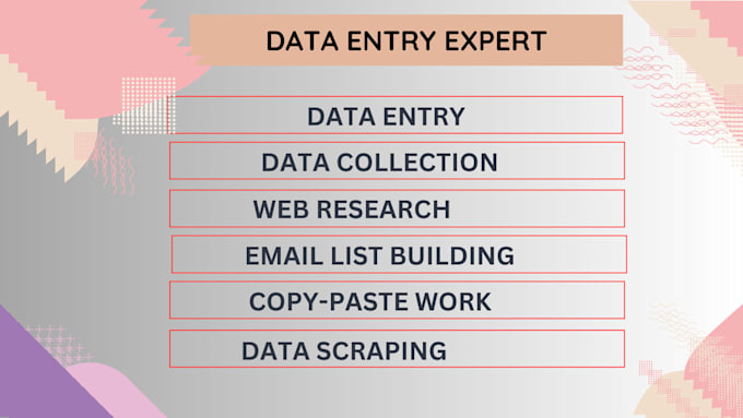 do data entry, data collection, lead generation