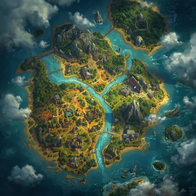 Create maps for your fantasy game, book and projects by Dianaoune | Fiverr