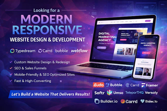 build typedream carrd bubble webfflow website design redesign landing page