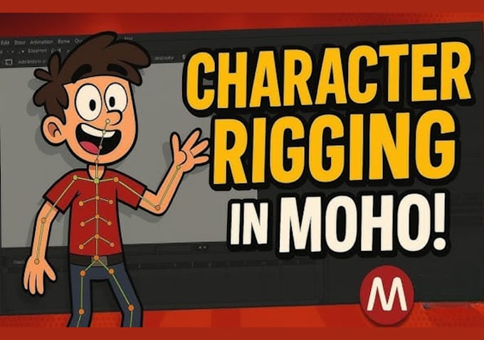 rig cartoon character in moho pro 360, character rigging, 2d cartoon animation