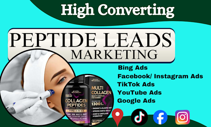 generate peptide leads, supplements, facebook ads peptide therapy google ads