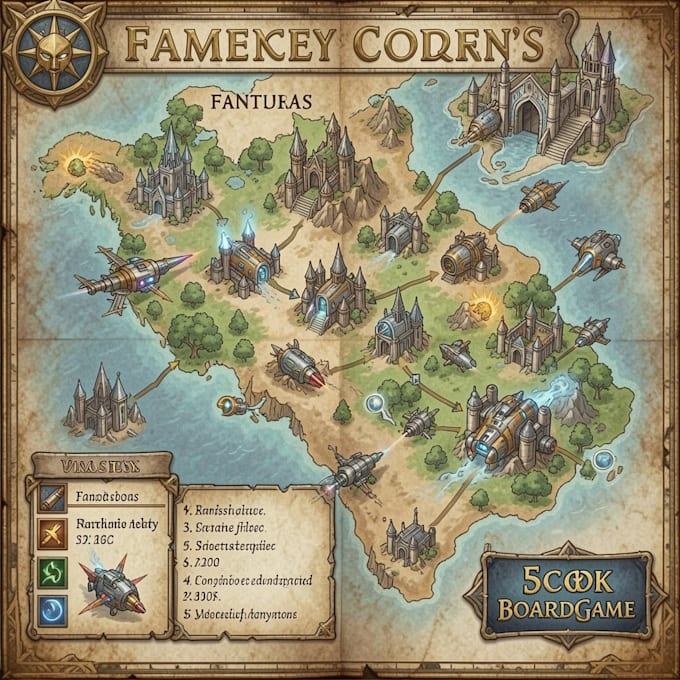 draw a custom map for fantasy, scifi, book or boardgame