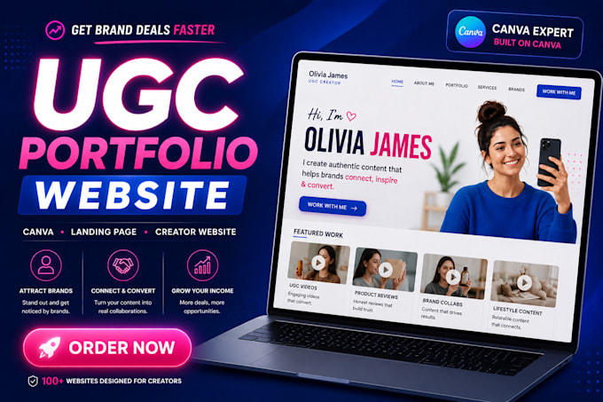 create a professional ugc website that attracts brand deals