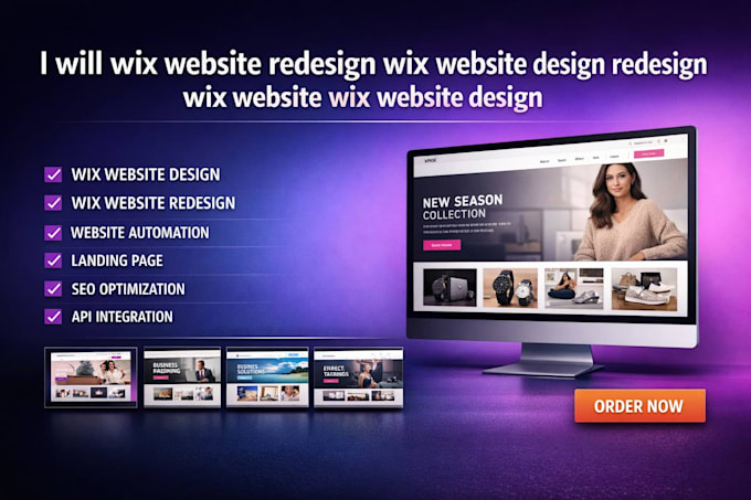 design, redesign and optimize your wix website