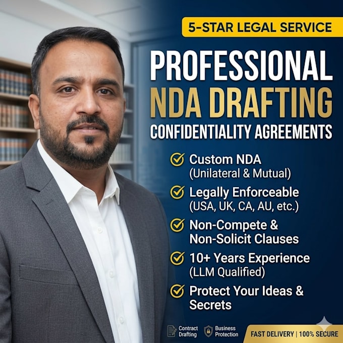 draft professional nda and non disclosure agreements