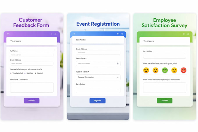 create professional google forms for surveys and registrations