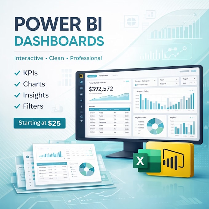 Professional dashboards in power bi or excel for data analysis by Jose ...