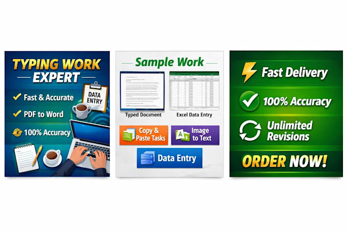 do fast and accurate typing work, copy paste and data entry