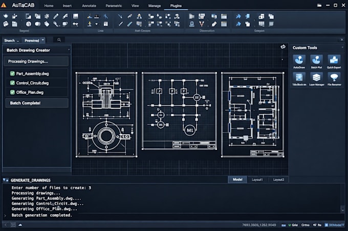 develop autocad plugin lisp dotnet automation tool cad workflow system