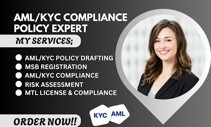 write aml, kyc and compliance policies