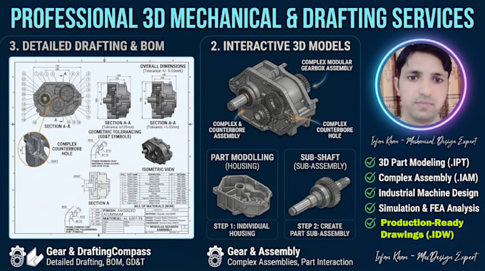 design 3d models and gdt drawings in autodesk inventor