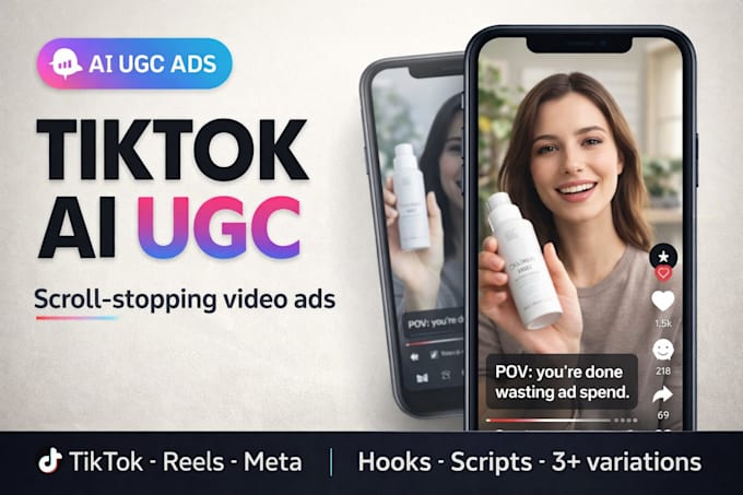 Create ai ugc video ads ugc tiktok ads ai ugc ads tiktok video ads ...