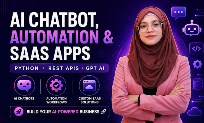 build ai powered chatbot, automation workflow, and saas app with python and rest