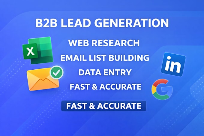 web research and b2b lead generation with email list